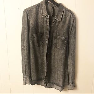 Liverpool Jeans Co Black Acid Wash Shirt
